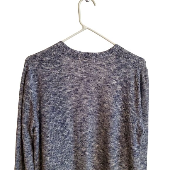 Marine Layer Nantucket Open Front Cardigan Medium Burnout Blue and White - Picture 4 of 16